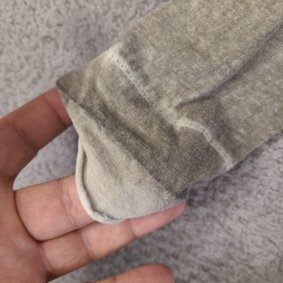 Ralph Lauren Blouse Women's Large Gray Button Shoulder Embroidery - Picture 9 of 16